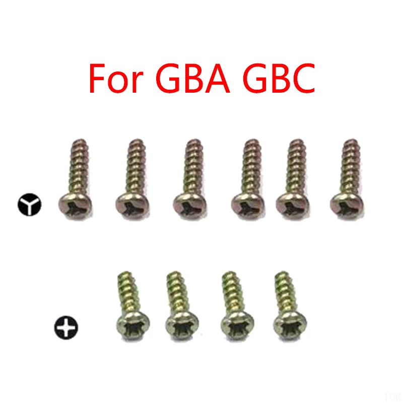 1Set (10PCS) For Gameboy Advance Color Y Tri-Wing Screws For GB GBP GBA GBC Game Console Shell Case Cross Screws