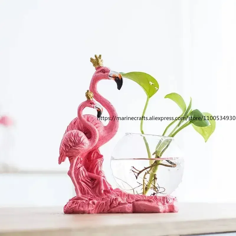 Hydropea: 창의적인 플라밍고 디자인의 현대적인 꽃병으로 공간을 아름답게 꾸며보세요