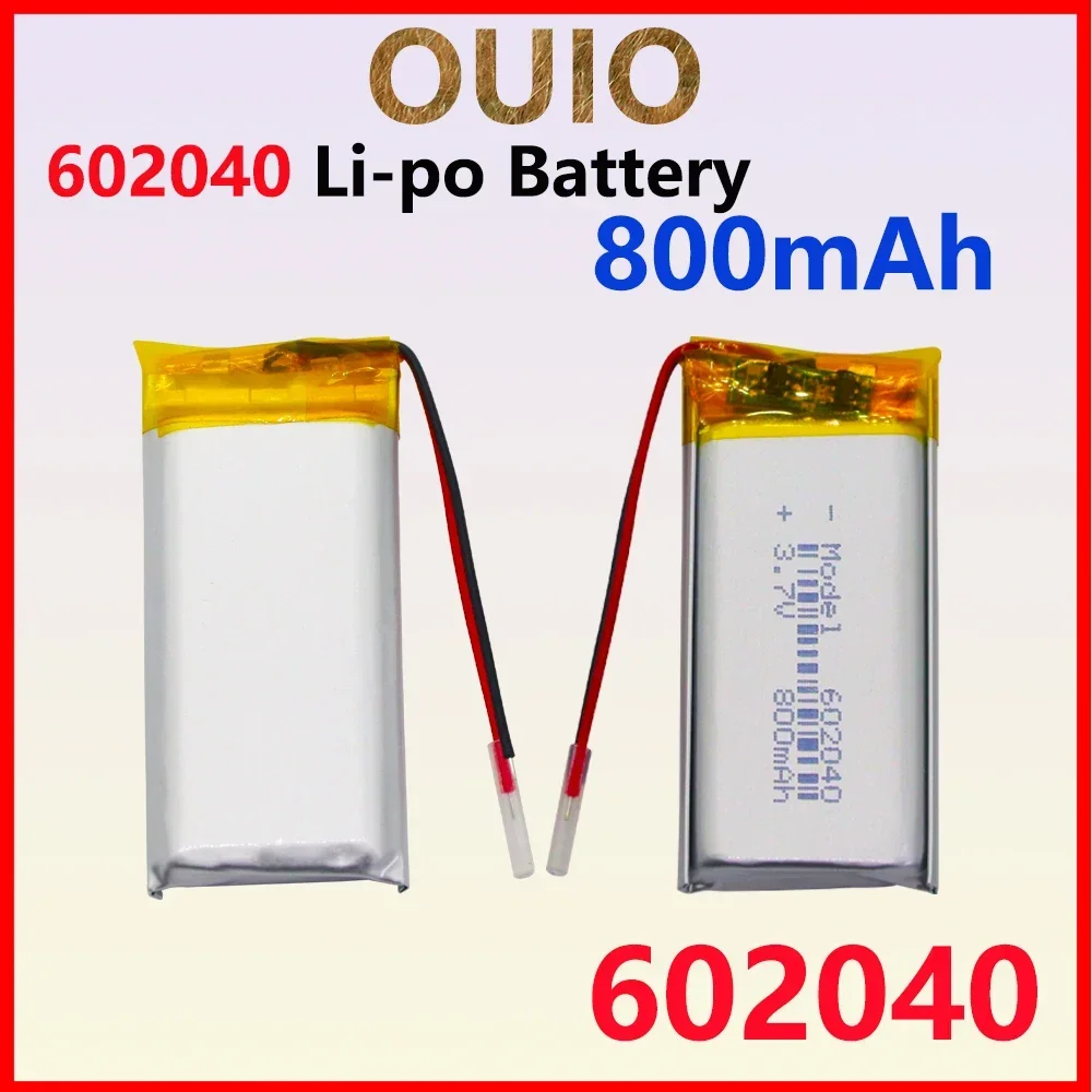 602040 Lithium Li-Po Polymer Rechargeable Battery 3.7V 800mAh Battery Replacement li-ion Lipo cells For Bluetooth speaker