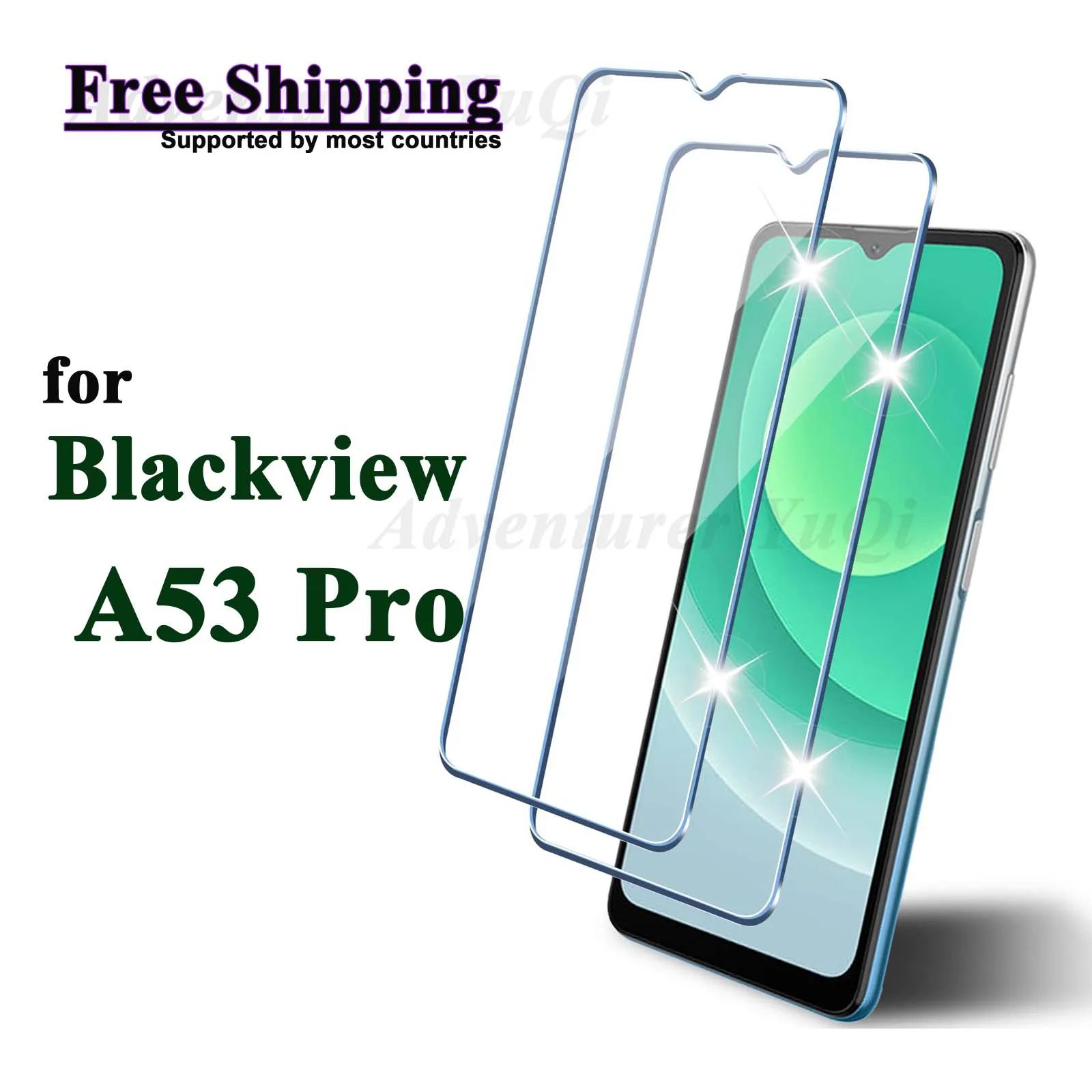 

Screen Protector For Blackview A53 Pro, Tempered Glass HD Crystal 9H Anti Scratch Case Friendly High Aluminum