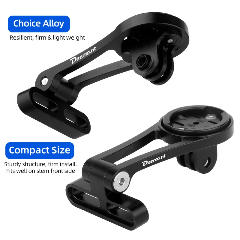 Computer Stand W/ 4 Adaptors for Garmin Bryton Wahoo CateEye Angle Adjust Bicycle Stem Front Mount Headlight Sports Camera Rack