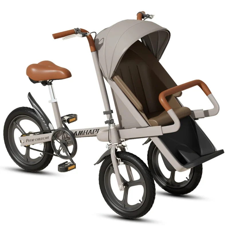 Portable Travel Stroller Baby Pushchair Parental Control Tricycle Bike Three Wheel Folding Mother And Baby Bike Strollers Prams