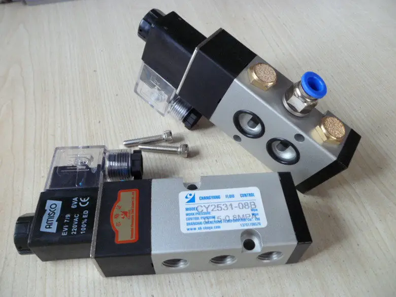 AMISCO solenoid valve CY2531-08B two-position five-way 0.15-0 MPA plate connection replaceable LPZ11