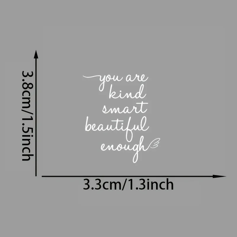 Motivational You Are Gentle Smart Beautiful Stickers 3PCS Inspirational Vinyl Decals for Car Window Laptop Cup Glass Decor