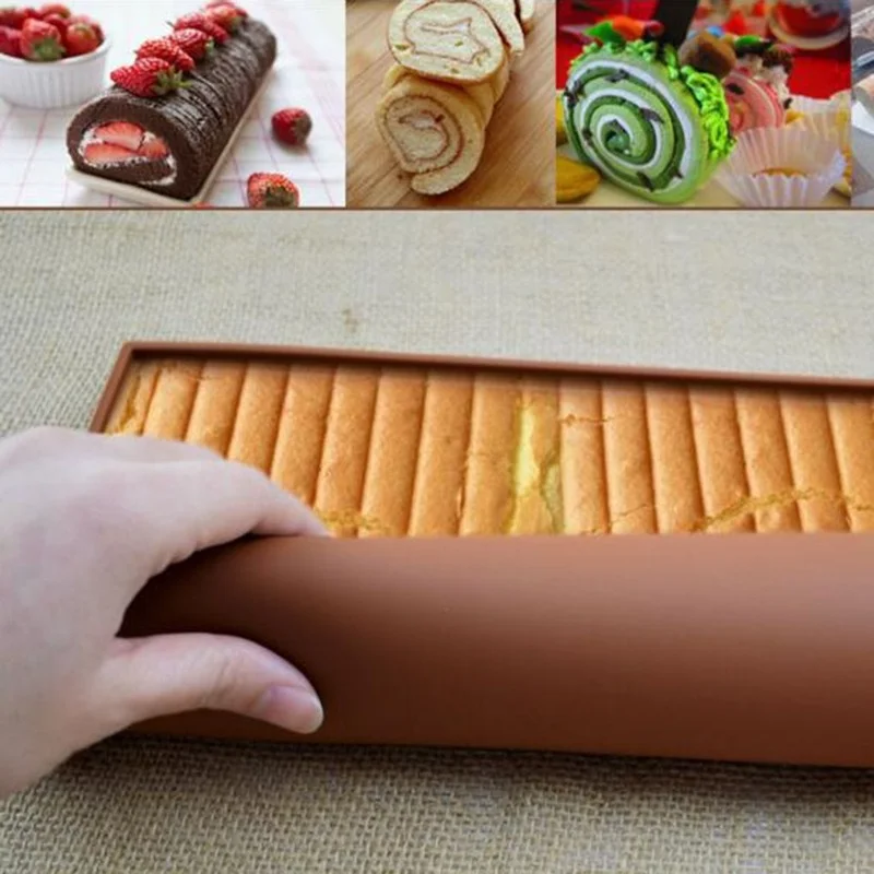 1PC Silicone Baking Mat Cake Roll Pad Macaron Swiss Roll Oven Mat Bakeware Baking Tools Kitchen Accessories