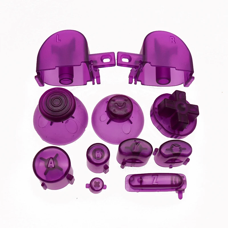 1 مجموعة 21 اللون التناظرية عصا غطاء زر لوحات المفاتيح Y X A B Z أزرار ل نينتندو تحكم gamquibe-جهاز التحكم في عصا التحكم