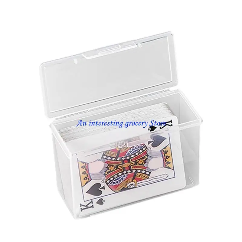 

652D Pack of 4pcs Card Organizers Clear Case Convenients Clear Card Case Plastic Card Storage Box for Card Collector