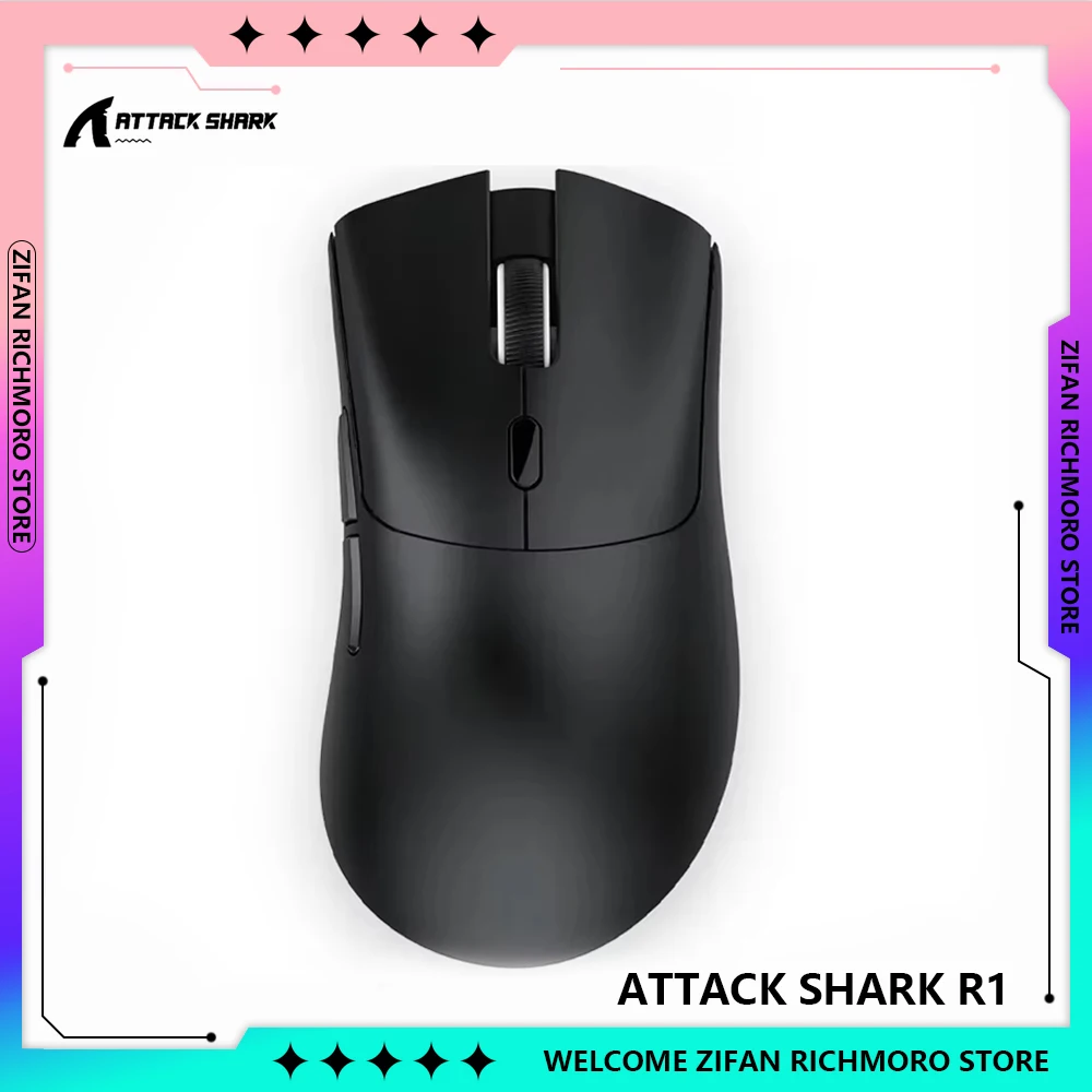 Attack Shark R1 Three Mode Mouse18000dpi Connection PAW3311 Wireless Bluetooth Gaming Mouse Macro Gamer Mouse  for E-sports