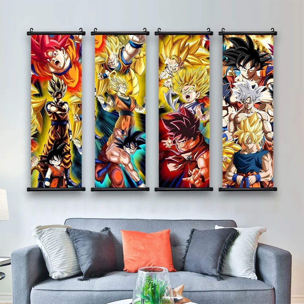 Dragon Ball Poster Painting Goku Birthday Gifts Bejita Wall Art Modern Living Room Decoration Paintings Modular Prints Decor