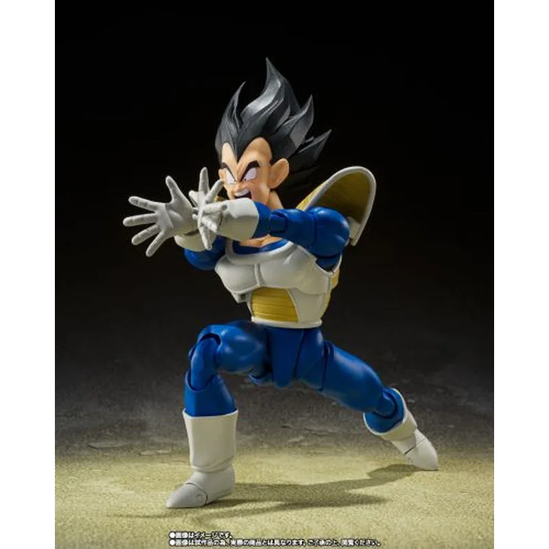Bandai genuíno s.h. figuarts anime figura dragon ball z vegeta-24000 força de combate-140mm figura de ação brinquedos para meninos crianças presente