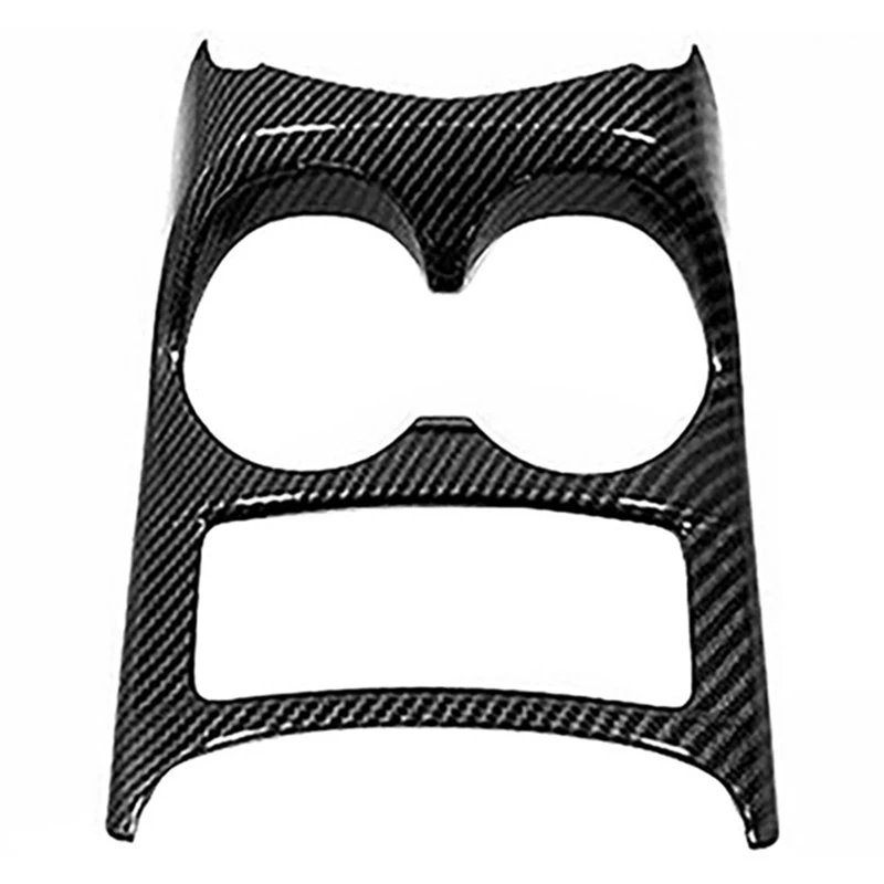 

Car Carbon Fiber Front Seat Center Control Water Bottle Cup Holder Cover Trim For Nissan Qashqai J11 2014-2020