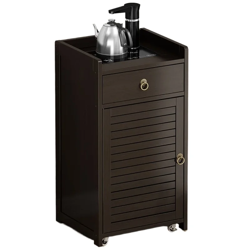 Household small tea table automatic kettle integrated new Chinese tea cabinet with wheels