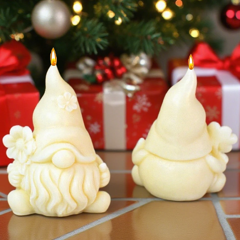 1 قطعة، زهرة عيد الميلاد عقد شمعة معطرة قزم قالب من السيليكون لتقوم بها بنفسك هدية عيد الميلاد قالب الراتنج الديكور