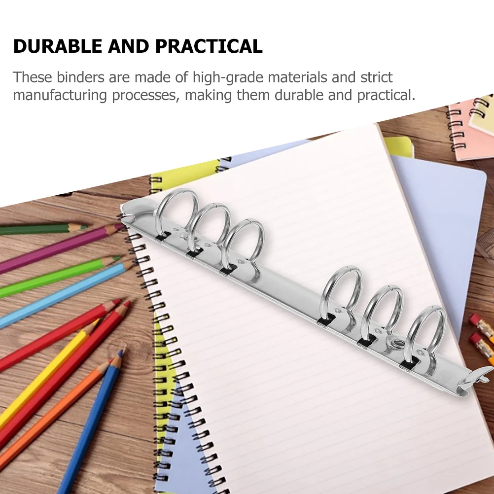 7 Pcs Metal Binder Spiral Notebooks Stainless Steel Office Product Organizer Spines Comb