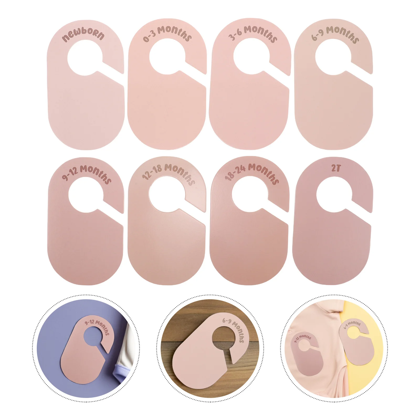 

8Pcs Wardrobe Dividers Set Clothing Labels and Size Organizers for Nursery Closet Partition Boards Closet Dividers