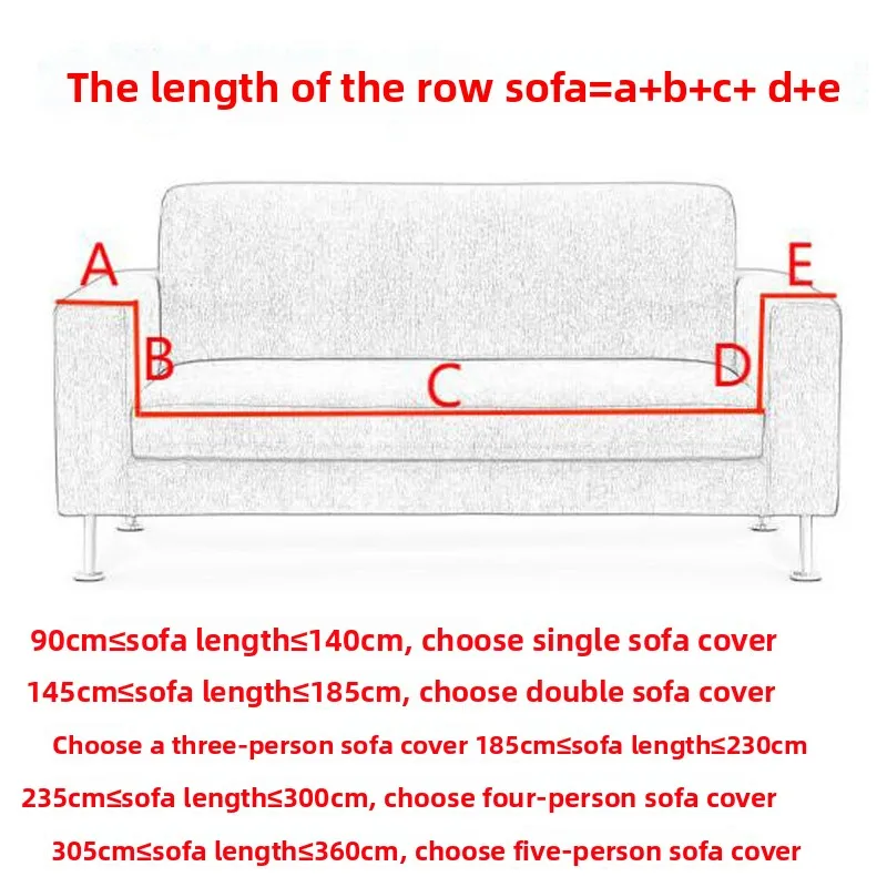 1/2/3/4/5Seater Solid Color Stretch Jacquard Sofa Cover Dustproof Sofa Protector With Skirt for Living Room Home Furniture Decor