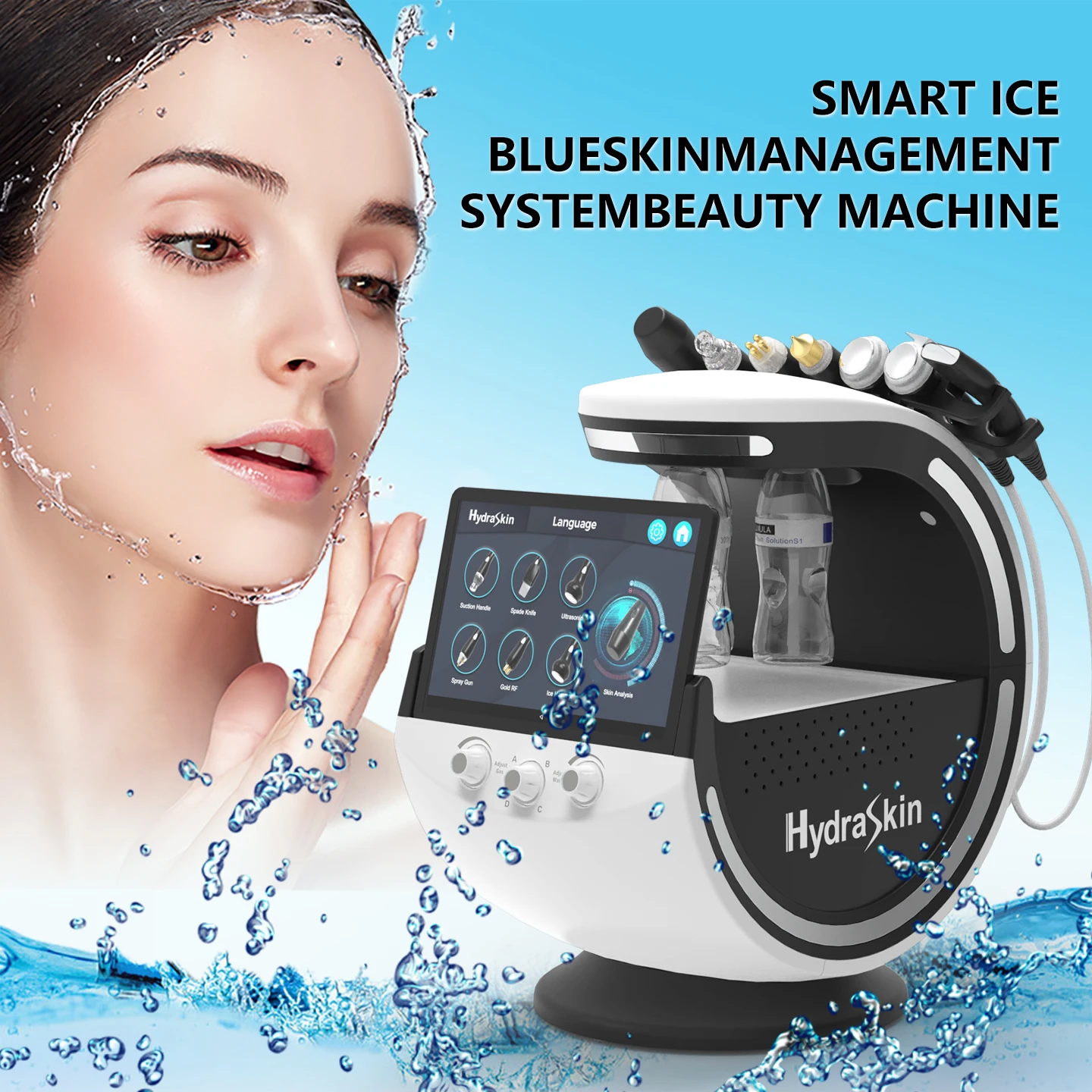 

Многофункциональный аппарат для ухода за кожей 7 в 1: ультразвуковое омоложение, микродермабразия, очищение, гипербарическая кислородная терапия, SPA-процедуры для лица