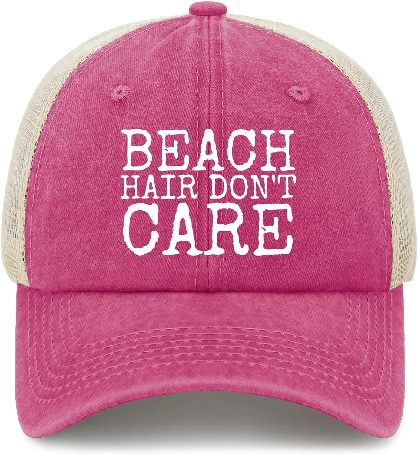 

Beach Hair Don't Care Hat Funny Trucker Hats Men Baseball Hats Gifts