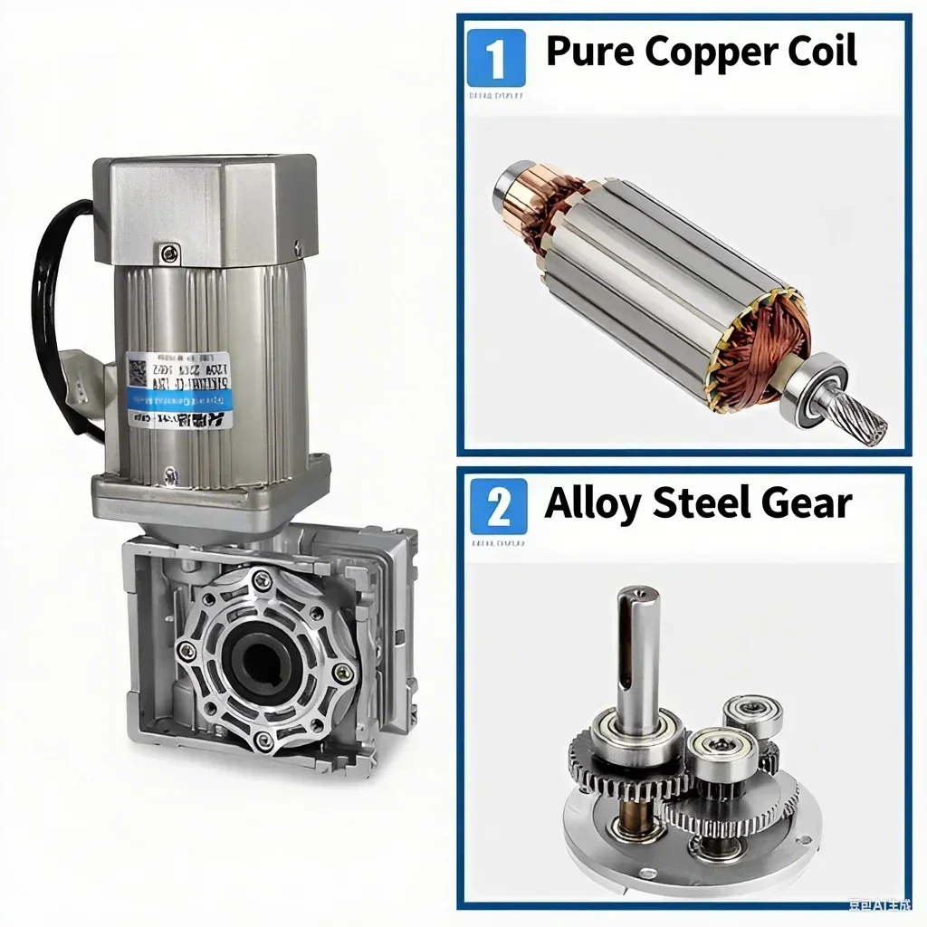 40W-180W AC220V 50/60Hz Worm Gear Motor with Reducer Gearbox Speed Adjustable Controller 260rpm-16rpm Gear Motor Self-Locking