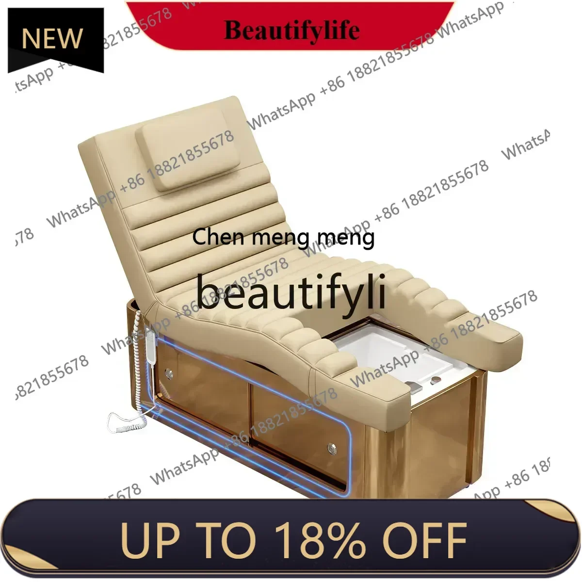 Y سرير التجميل الكهربائي متجر سبا التجميل تدليك القدم تدليك سرير متكامل تدليك رمش مانيكير كرسي القدم