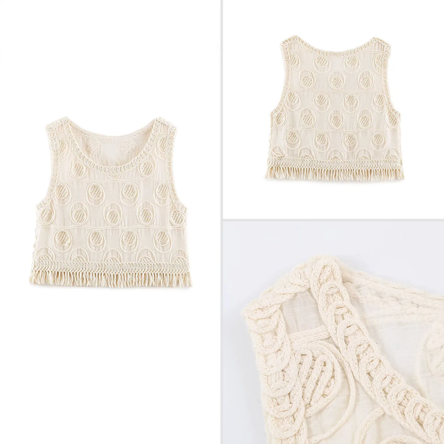 Women's Fashionable round Neck Fringed Sleeveless Top Personality Slimming Autumn Wear 2026 New Arrival Elegant Style