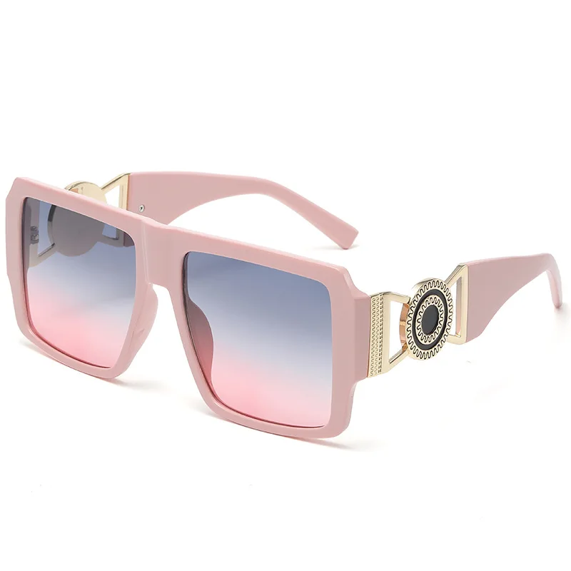 نظارات شمسية مربعة كبيرة للرجال والنساء تصميم العلامة التجارية موضة القيادة UV400 نظارات شمسية سوداء ريترو فاخرة الذكور الإناث نظارات 2025