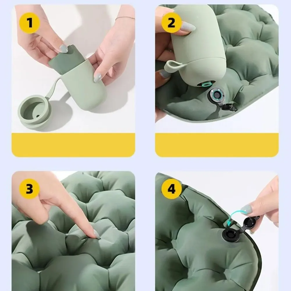 Portable Inflatable Seat Cushion Lightweight with Storage Case Inflatable Mattress Comfortable Sitting Mat Home Offices