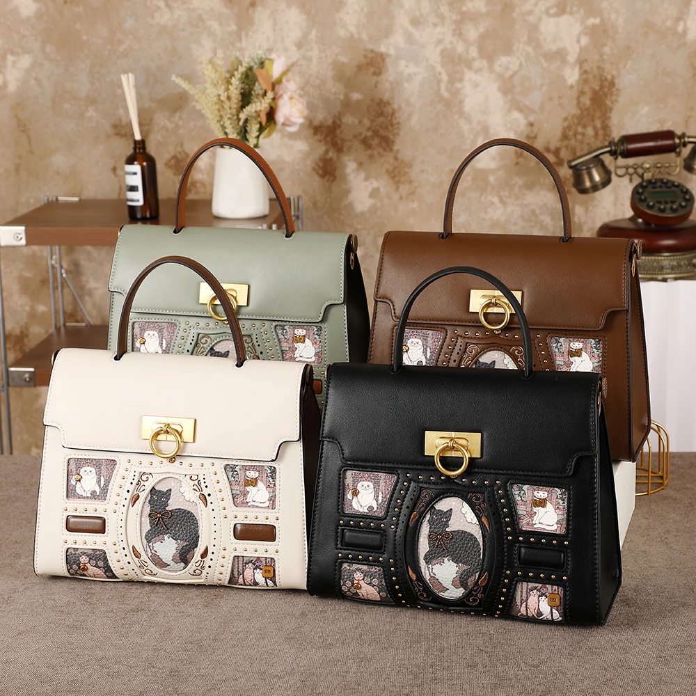popular-and-luxury-handheld-tote-bag-with-delicate-embroidery-and-beautiful-cat-pattern-2026-women's-new-fashion-crossbody-bag
