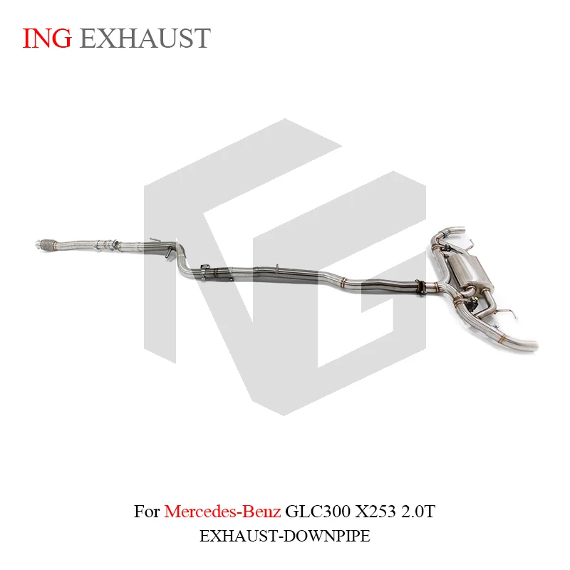 ING Remote Valve Sus 304 Catback for Mercedes BENZ GLC300 X253 2.0T Engine Tube Race Muffler Performance Exhaust Accessories