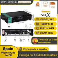 Gtmedia-Original V8X Satellite Receiver, Dvb-S2 1080P Fhd Decoder with Integrated Wifi, H.265, Updated by Gtmedia V8 Nova V9 PRI