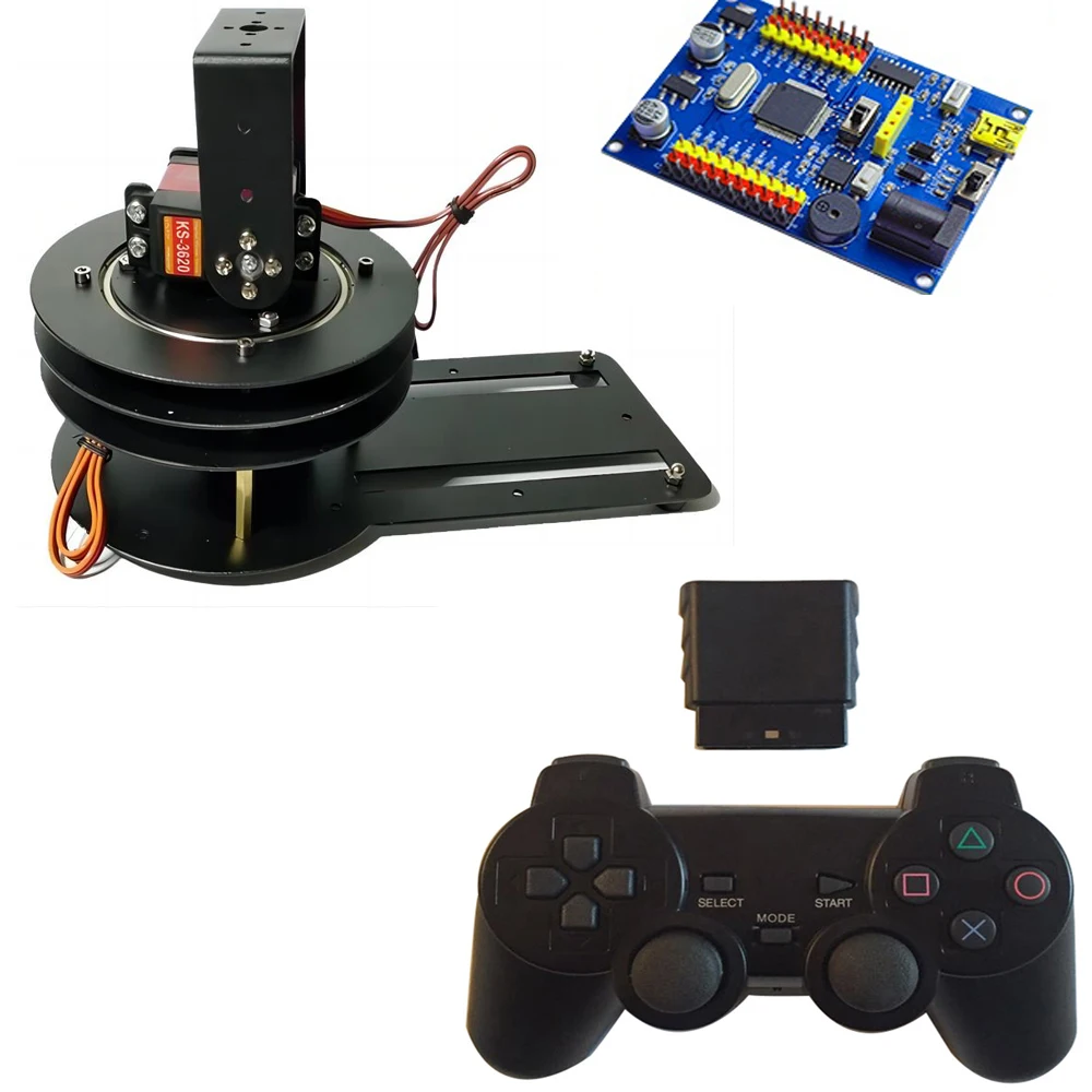 2-teiliges Roboter-Manipulator-Metalllegierung KS3620, mechanischer rotierender Gimbal für Arduino-Roboter mit programmierbarem DIY-Kit für den Bildung von Ps2 – Detail 6