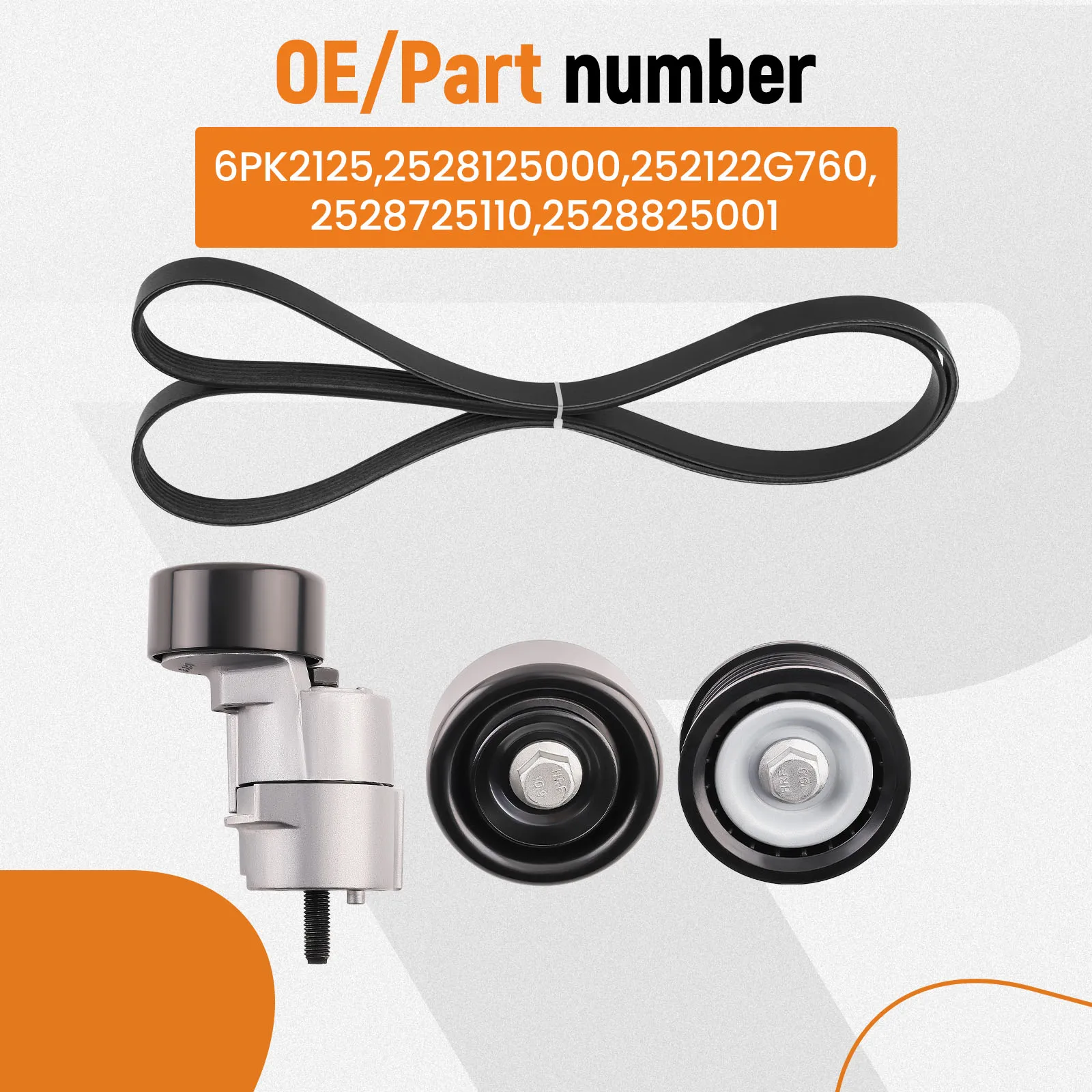 

4pc Belt Tensioner Kit for Hyundai Santa Fe 2010-2014 Sonata 2006-2014 Front L4