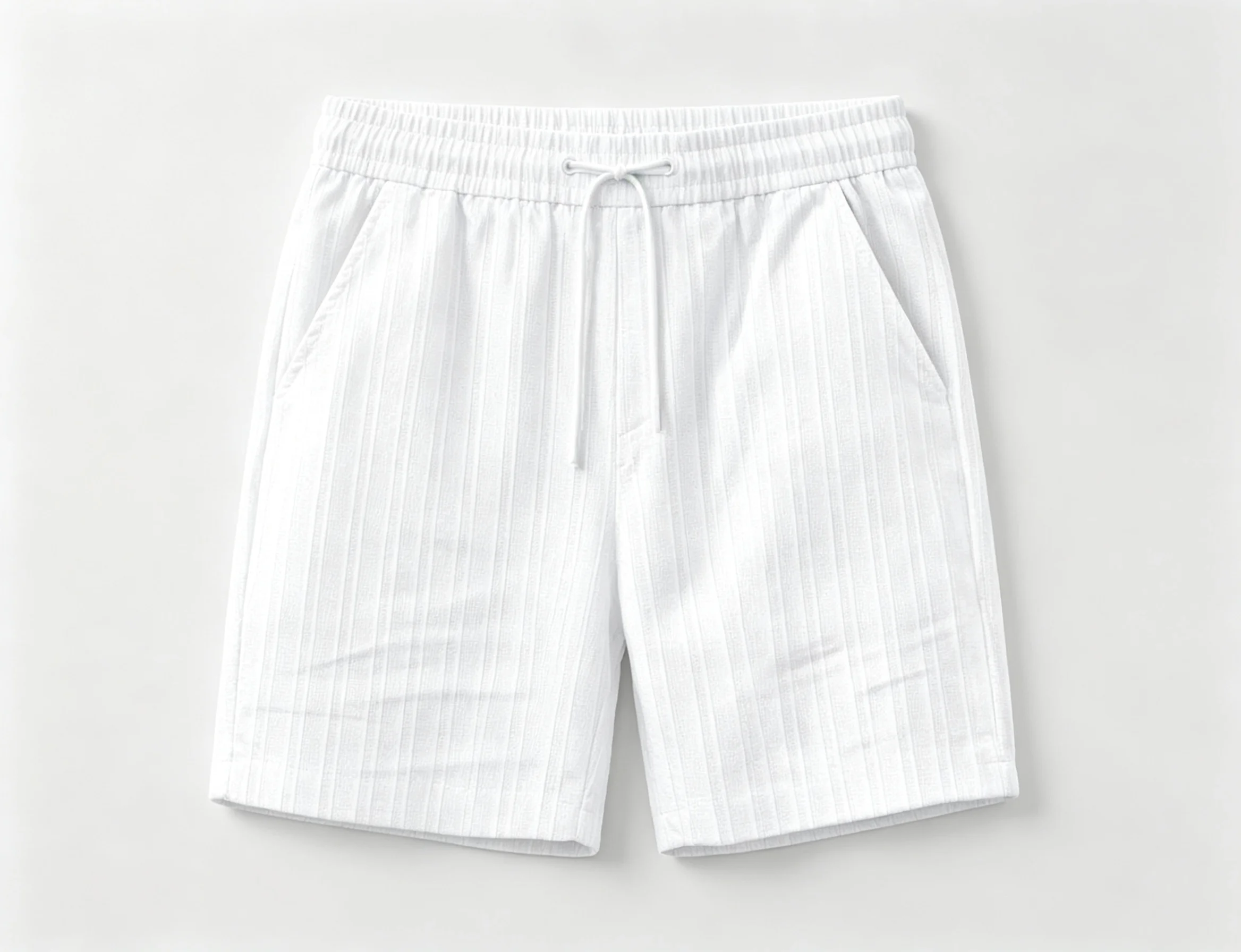 Men Summer Casual Beach Shorts Fashion Stripe Loose Short Pants Drawstring Elastic Waist Athletic Shorts with Pockets