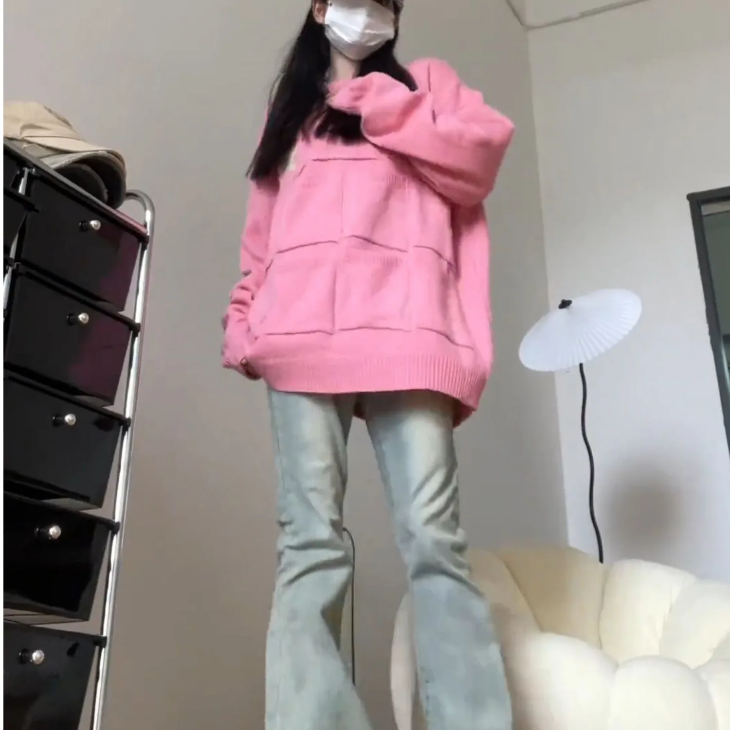 

Джинсы, эластичные женские брюки с заклепками, цепочка с заклепками, бусины, кисточки, блестки, жемчуг, женские джинсовые модные брюки, готический панк, эмо, гот, высокий