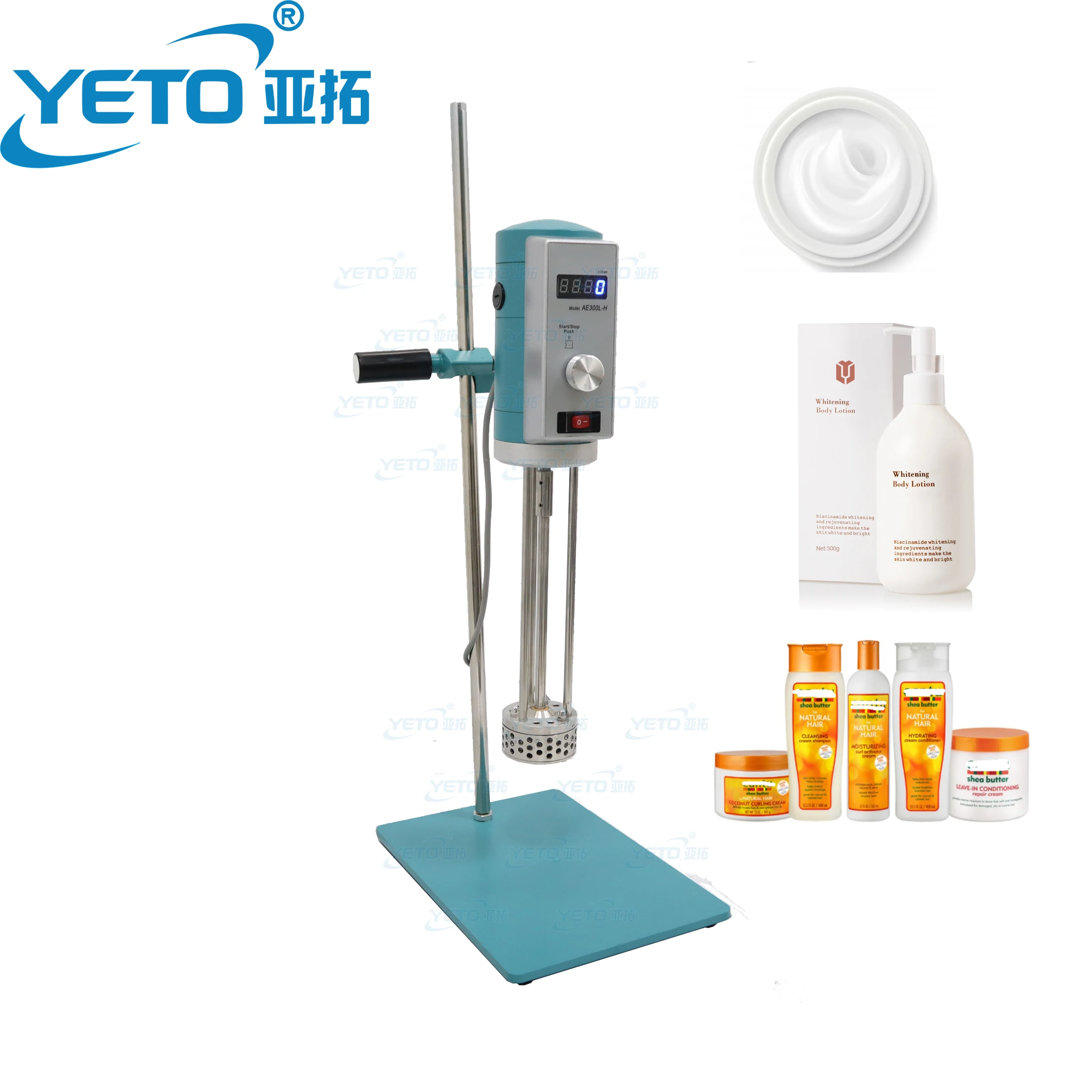 YETO- 20L 40L Liters Lab Homogenizer Mixing Machine Small Scale Cosmetic Cream Lotion Emulsifier Homogenizing