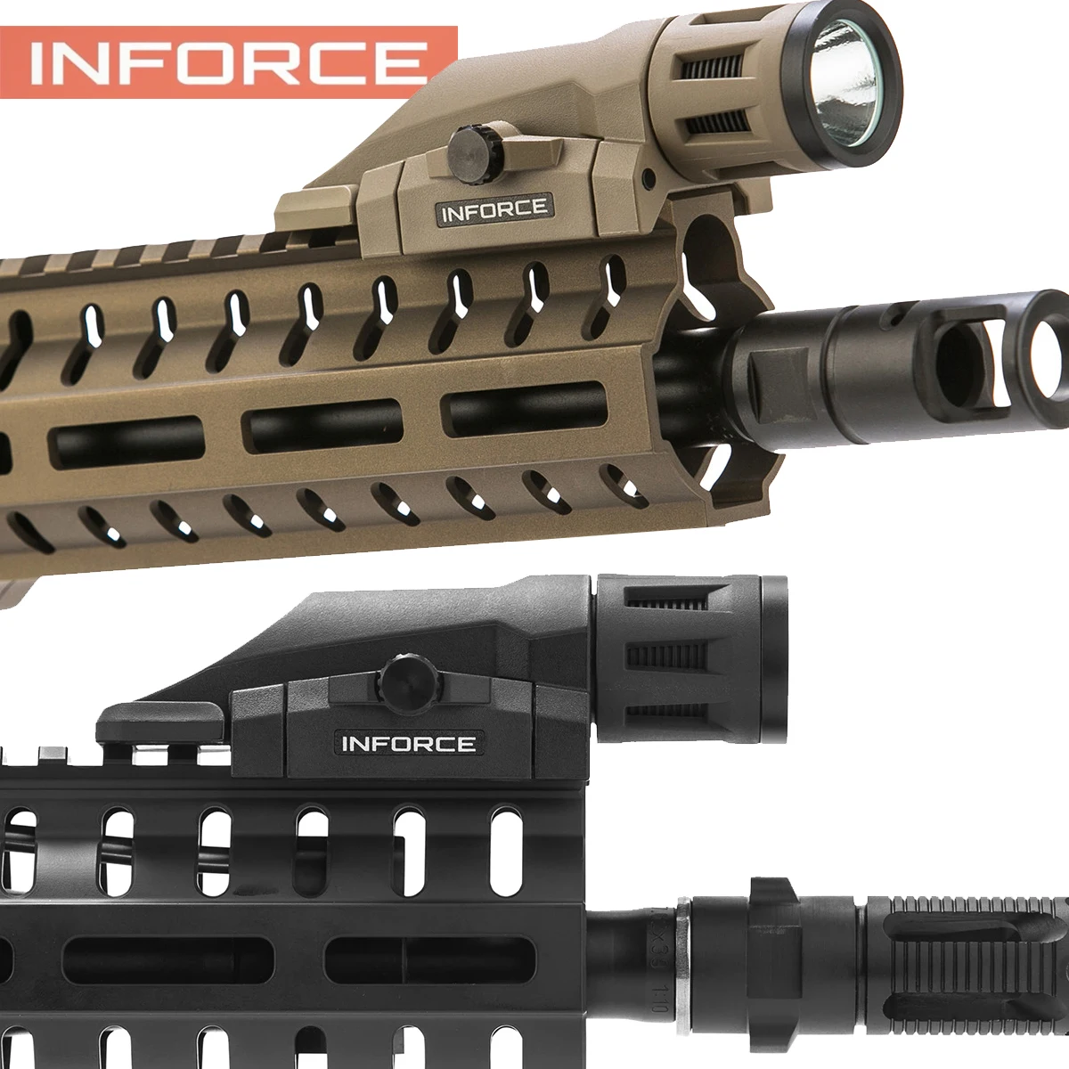 Lampe tactique INFORCE WML Scout Light pour fusil, rail Picatinny pour AKTorch AR15 HK416 AirsoftHunting, mode stroboscopique constant et momentané.