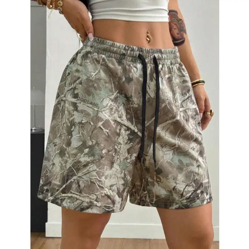 Faionable Camouflage Branch Pattern Lavorato a maglia 7/8 Pantaloni di lunghezza Nuovo arrivo Cross-Border Sle Uomo Retro Ciwalk Orts