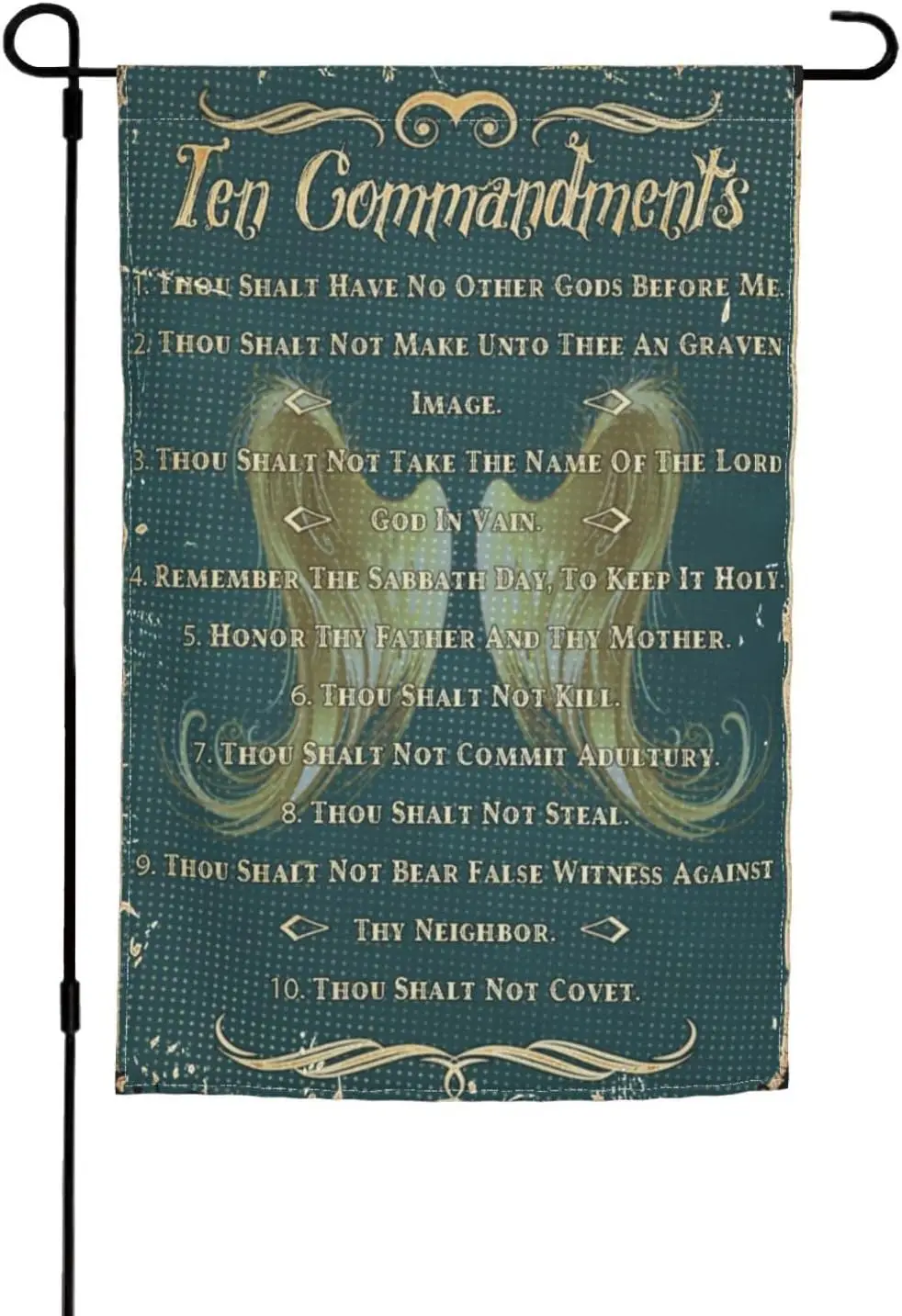 The Ten Commandments Home Decorative Flag, with Outdoor Yard Flag Decorative Garden Flag Autumn Farmhouse Seasonal Flag Doub WZZ