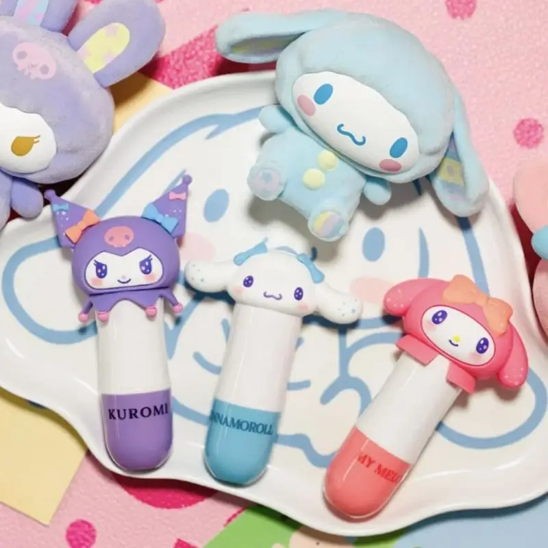 

Sanrioed Mymelody Kuromi Cartoon Lipstick Ins Girl Heart Kawaii Cinnamoroll Moisturizing Anti-Cracking Lipstick Care Holidaygift