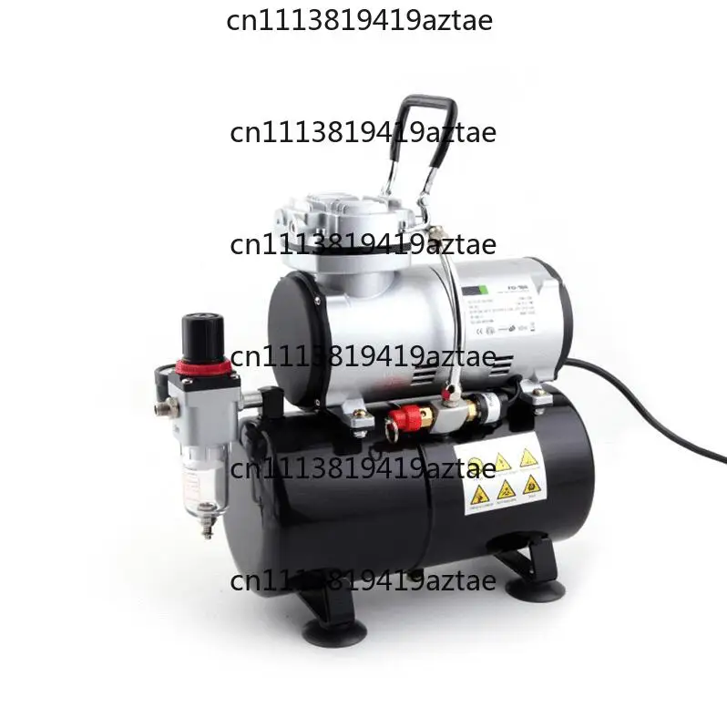 1/6 HP Piston Air Compressor with Tank, 220-240V Portable Airbrush Compressor for Tattoo Nail Art Spraying