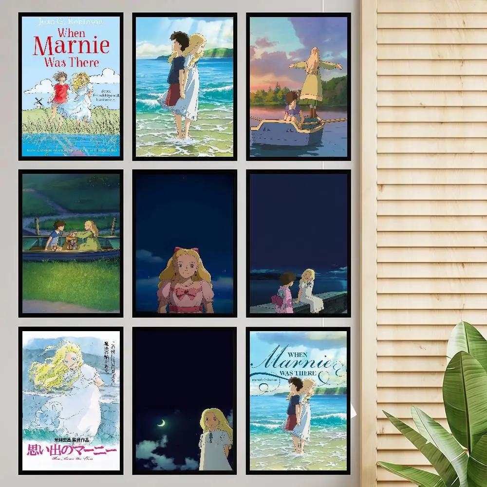Pósteres clásicos Vintage de Anime When Marnie Was There, arte de pared de calidad HD, carteles Retro para decoración de pared de habitación del hogar, 1 ud.