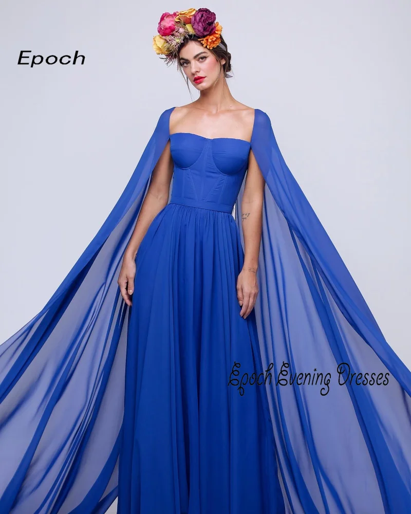 Epoch Formal Evening Dress فساتين مناسبة رسمية Elegant Trumpet ساتين سهره نسائيه فخمة Cocktail Prom Gown With Shawl For Women