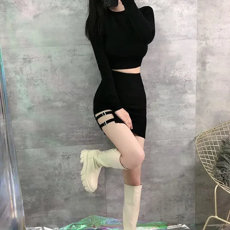 Röcke Frauen Sommer Aushöhlen Einfache Mujer S-3XL Retro Trendy Feste Hohe Taille Koreanischen Stil Fit A-line Sexy Freizeit Faldas Ins