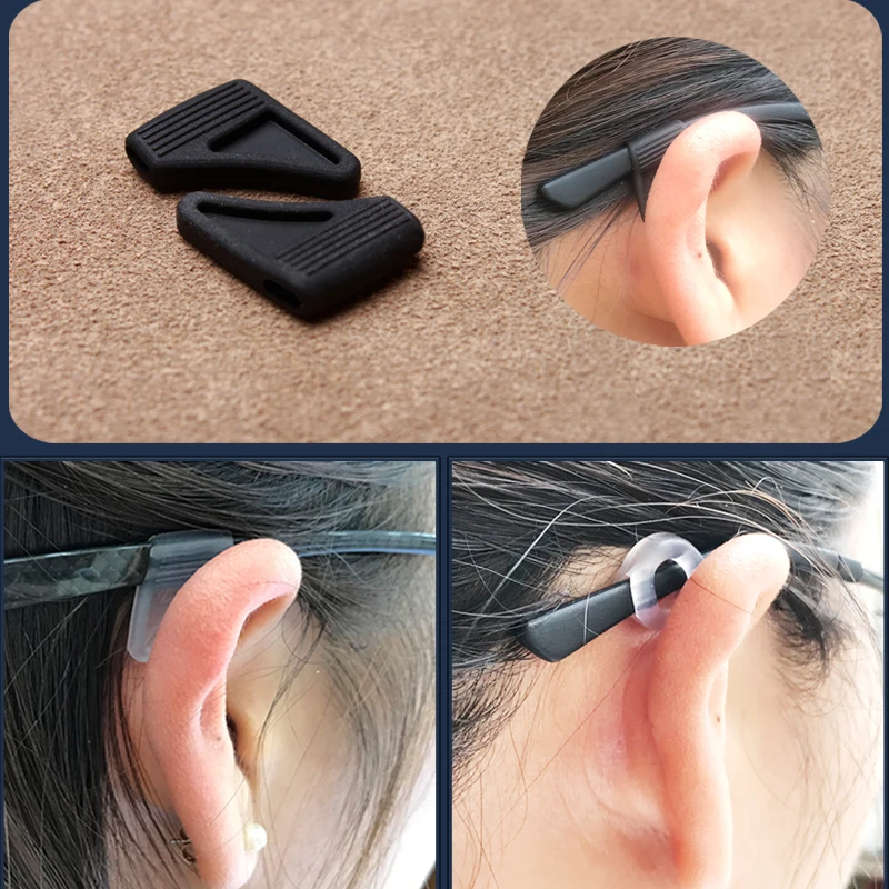 Ear Grip Hooks Anti-slip Holder  Glasses Sunglasses Silicone Ear Hook Set For Eyeglasses Eyewear Accessories