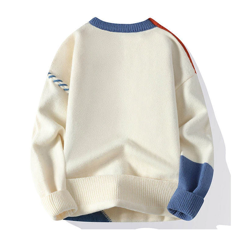 Knit Jumper Knitted Sweater Autumn Male Pullover Men's Streetwear Casual Knit Men's Jumpers Spring Sweat-shirt Men Clothing