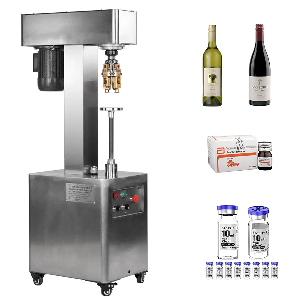 

Semi Automatic Flip Off Vials Alcohol Glass Wine Bottle Electric Manual Capping Machine