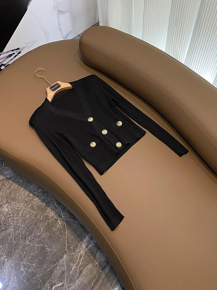 

Faionable V-Ne Long Sve Hollow out Knitwear ort Sle Women's Top Spring Autumn Winter Season Casual Commute Wear