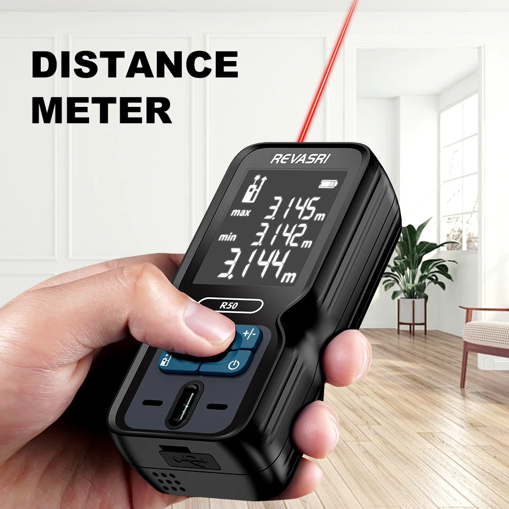 Laser Distância Medidor Rangefinder Laser Medição Tool Range Finder Régua Test Tool 50m 80m 120m Profissional