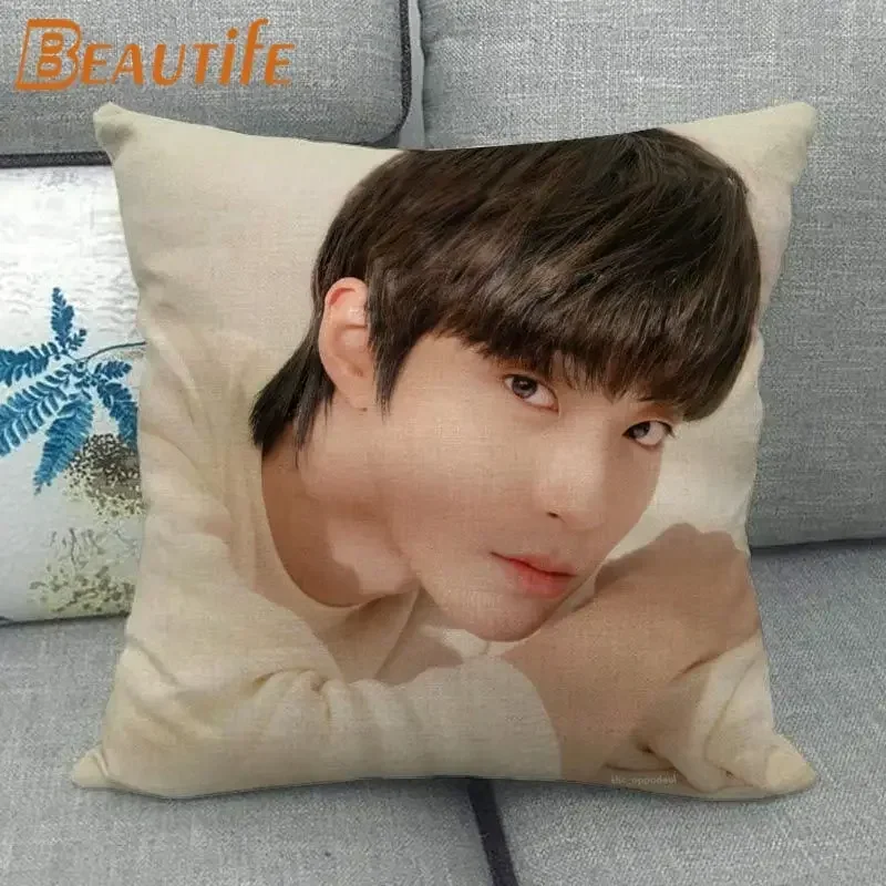 Custom Hwang In Yeop HOT KPOP Pillowcase 45X45cm Wedding Decorative Eco-Friendly Cotton Linen Fabric Pillow Case