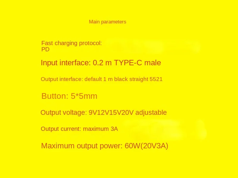 Cable de carga rápida para portátil, enrutador de módem óptico CC giratorio TYPEC de voltaje ajustable de 5-12-20V - imagen 5